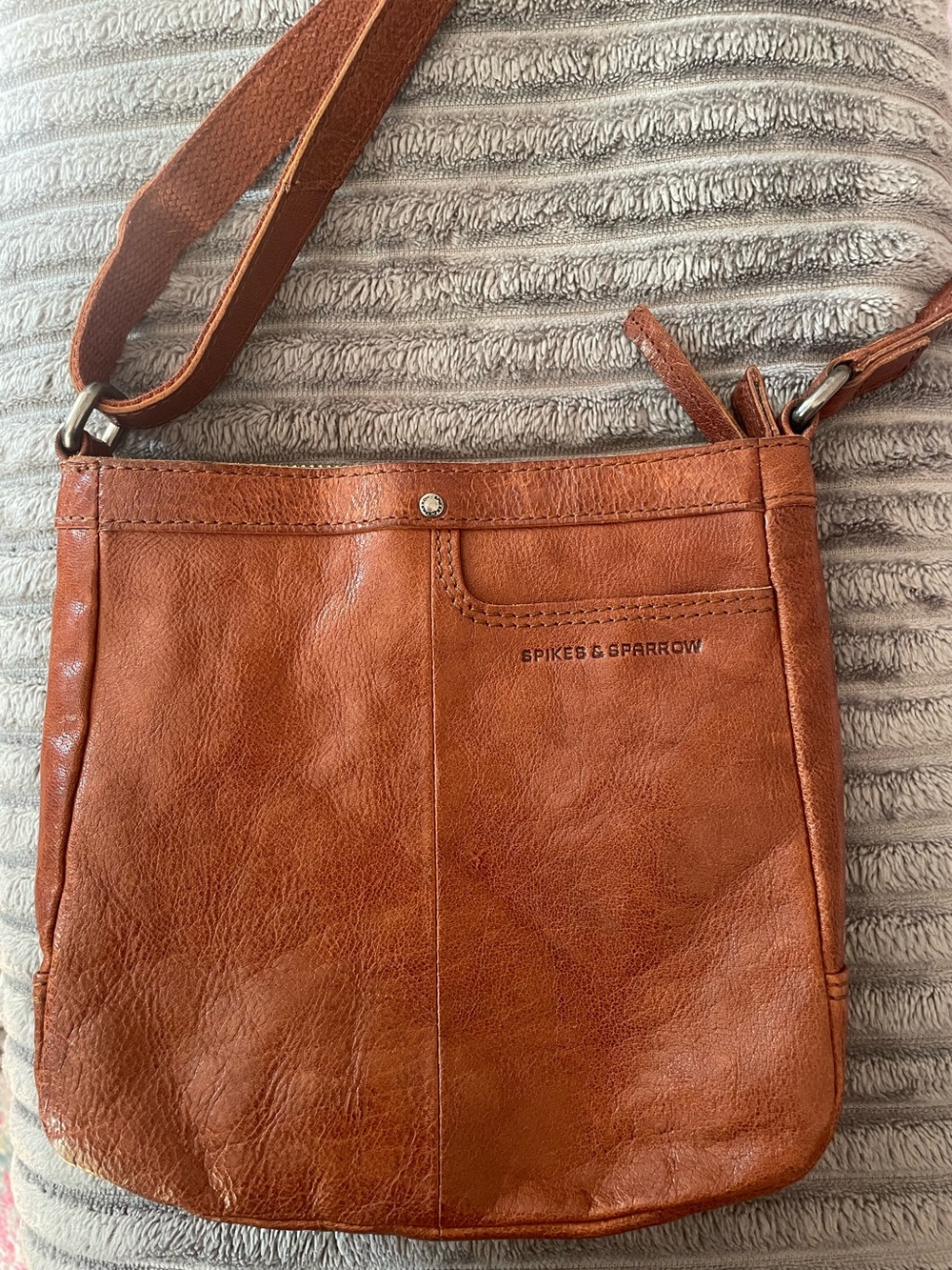 Spikes & Sparrow Brown Genuine Leather Crossbody Bag
